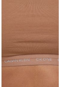 Calvin Klein Underwear Biustonosz kolor brązowy gładki. Kolor: brązowy. Materiał: dzianina. Wzór: gładki #4