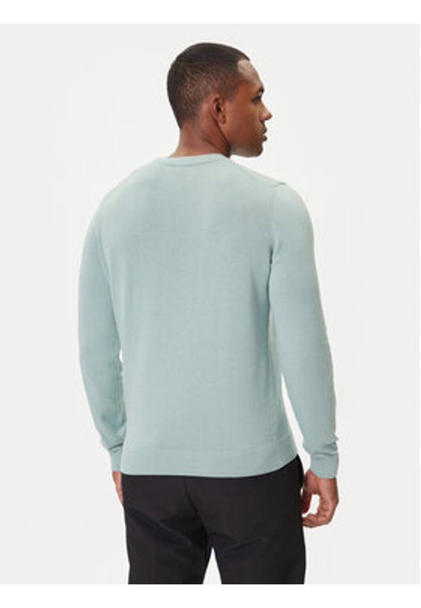 Hugo - HUGO Sweter San Cassius-C1 50475083 Zielony Regular Fit. Kolor: zielony. Materiał: bawełna