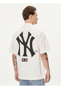 Champion Koszula Yankees 219883 Biały Regular Fit. Kolor: biały. Materiał: bawełna #4