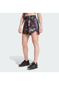 Adidas - Szorty adidas X Farm Pacer. Kolor: fioletowy, czerwony, wielokolorowy. Materiał: dzianina