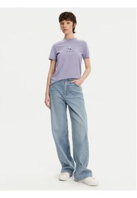 Calvin Klein Jeans T-Shirt Shadow Graphic J20J225545 Fioletowy Regular Fit. Kolor: fioletowy. Materiał: bawełna #5