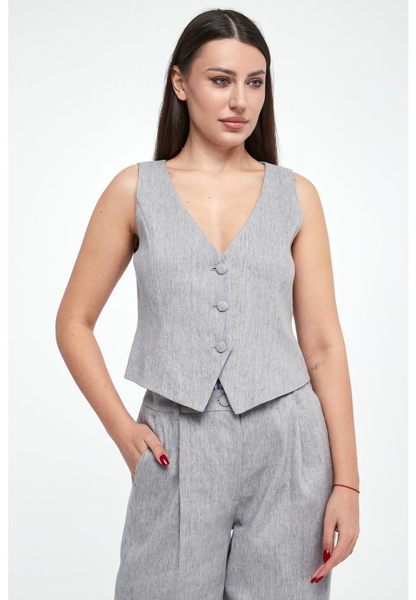 Marella Sport - Kamizelka damska lniana Perim MARELLA SPORT. Materiał: len. Styl: sportowy