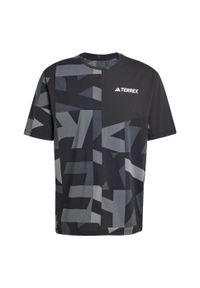 Adidas - Koszulka Terrex Multi Climacool Printed. Kolor: czarny, szary, wielokolorowy. Technologia: ClimaCool (Adidas). Sport: turystyka piesza