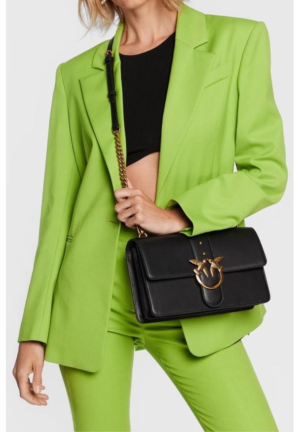 Pinko - PINKO Czarna torebka Love One Classic CL AW25. Kolor: czarny. Materiał: skórzane