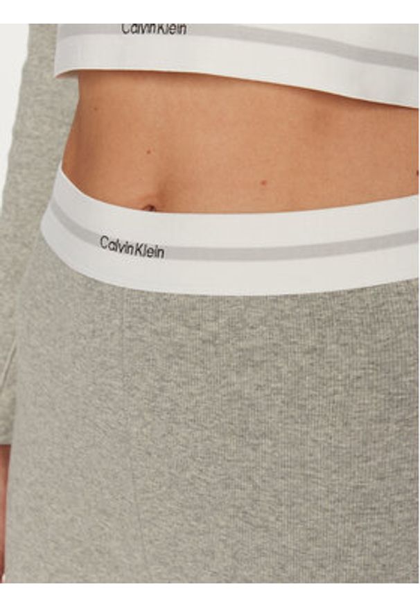 Calvin Klein Underwear Legginsy 000QS7220E Szary Slim Fit. Kolor: szary. Materiał: bawełna
