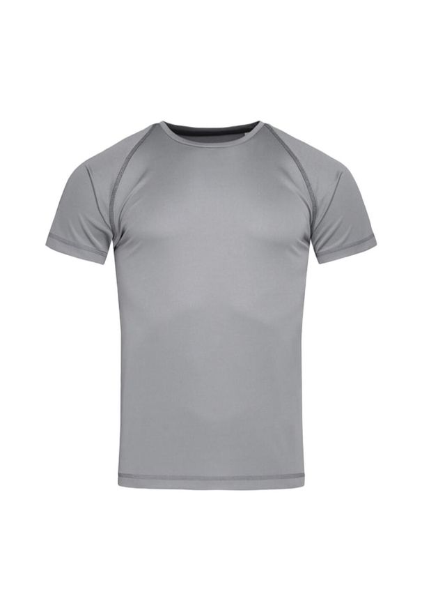 Stedman - Męska Koszulka Active 140 Team Raglan. Kolor: szary, wielokolorowy, czarny. Długość rękawa: raglanowy rękaw