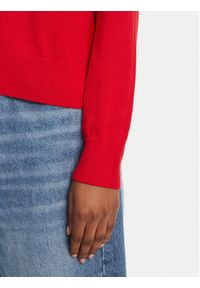 Tommy Jeans Sweter Essential DW0DW20159 Czerwony Regular Fit. Kolor: czerwony. Materiał: bawełna #3