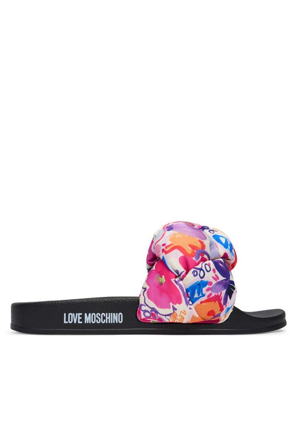 Love Moschino - LOVE MOSCHINO Klapki JA28312G0OIW465A Kolorowy. Materiał: materiał. Wzór: kolorowy