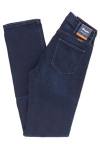 Wrangler - WRANGLER HIGH SLIM TRUE DARK W27GBV78Z. Stan: podwyższony. Wzór: jednolity