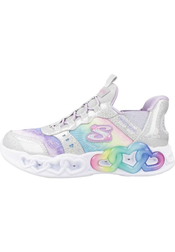 skechers - Buty do chodzenia dla dzieci Skechers Infinite Heart Light. Kolor: szary. Materiał: syntetyk, materiał. Szerokość cholewki: normalna. Model: Skechers Sport. Sport: turystyka piesza
