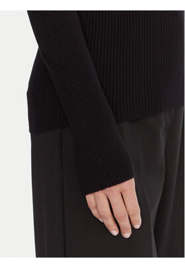 Kontatto Sweter 3M0809C Czarny Slim Fit. Kolor: czarny. Materiał: syntetyk
