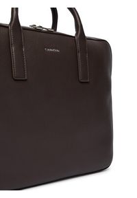 Calvin Klein Torba na laptopa Raised Commuter LV04D3157G Brązowy. Kolor: brązowy. Materiał: skóra #3