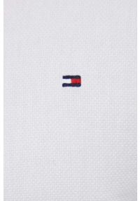 TOMMY HILFIGER - Tommy Hilfiger koszula męska kolor biały slim z kołnierzykiem button-down. Typ kołnierza: button down. Kolor: biały #2