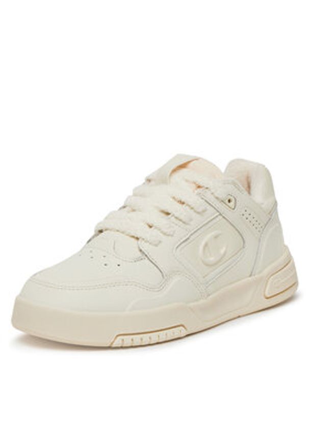 Champion Sneakersy ZN80 LOW BOUCLET S11701-WW017 Écru. Materiał: skóra