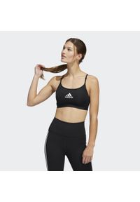 Adidas - Biustonosz damski adidas aeroreact. Kolor: czarny. Sport: fitness