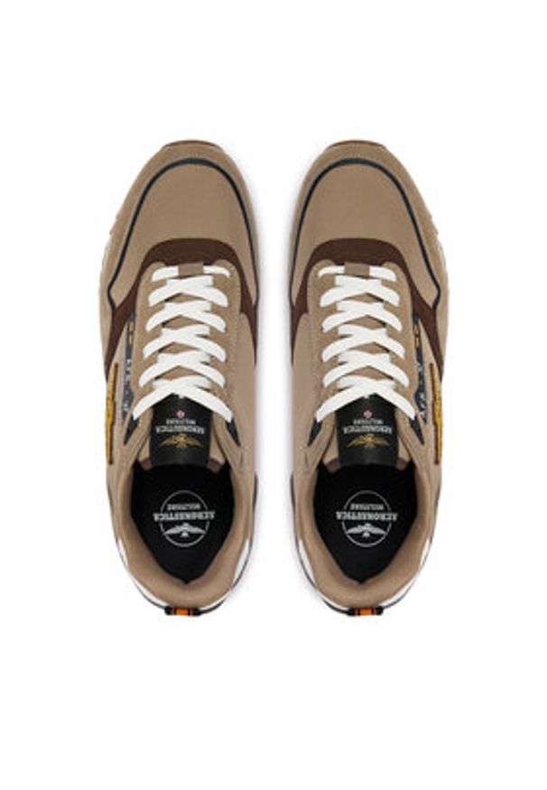 Aeronautica Militare Sneakersy 261SC0288UCT03545 Beżowy. Kolor: beżowy. Materiał: materiał