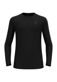 Odlo - Koszulka termoaktywna z długim rękawem męska ODLO Merino 160 BL Top Crew Neck. Kolor: czarny. Długość rękawa: długi rękaw. Długość: długie