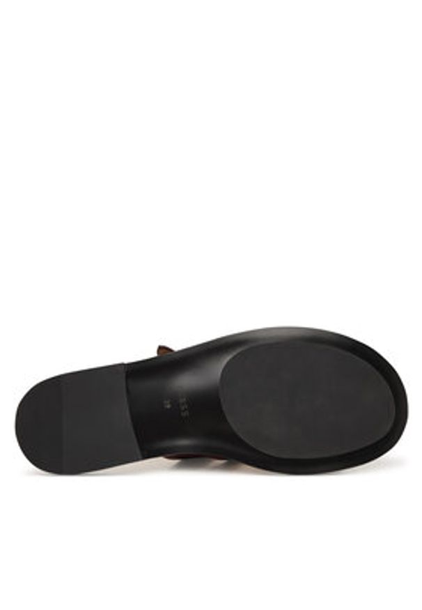 Guess Klapki FLJGRY LEA03 Bordowy. Kolor: czerwony. Materiał: skóra