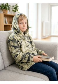 Sinsay - Bluza snuddie - zielony. Kolor: zielony