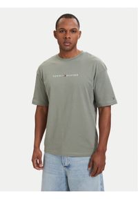 TOMMY HILFIGER - Tommy Hilfiger T-Shirt UM0UM03643 Zielony jasny Regular Fit. Kolor: zielony. Materiał: bawełna #1