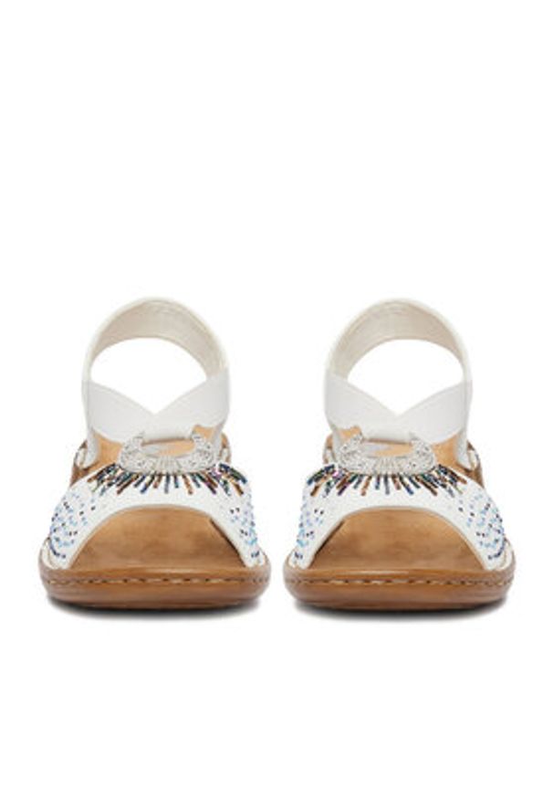 Rieker Sandały CEO-60880-80 Biały. Kolor: biały. Materiał: materiał