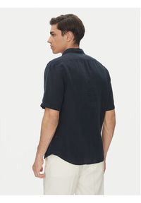 BOSS Koszula 50537382 Granatowy Regular Fit. Kolor: niebieski. Materiał: len #4