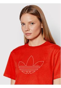 Adidas - adidas T-Shirt HK5175 Czerwony Loose Fit. Kolor: czerwony. Materiał: bawełna #4