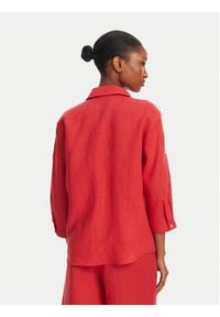 Marella Koszula Boboli1 2515111232 Czerwony Regular Fit. Kolor: czerwony. Materiał: len #5