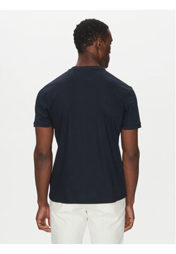 Marciano Guess T-Shirt 5GHI08 6323A Granatowy Regular Fit. Kolor: niebieski. Materiał: lyocell