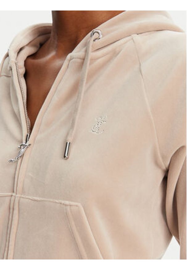 Juicy Couture Bluza Madison JCWA122001 Beżowy Slim Fit. Kolor: beżowy. Materiał: syntetyk