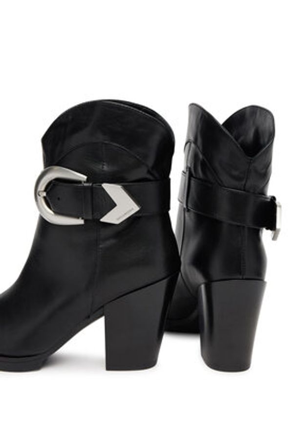 Karl Lagerfeld - KARL LAGERFELD Botki KL37255 Czarny. Kolor: czarny. Materiał: skóra