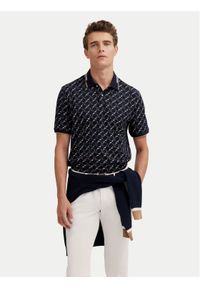 Bugatti Polo 8150-75032C Granatowy Regular Fit. Typ kołnierza: polo. Kolor: niebieski. Materiał: syntetyk #1