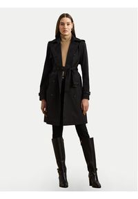 Lauren Ralph Lauren - LAUREN RALPH LAUREN Płaszcz przejściowy 297967122001 Czarny. Kolor: czarny. Materiał: bawełna, syntetyk #5
