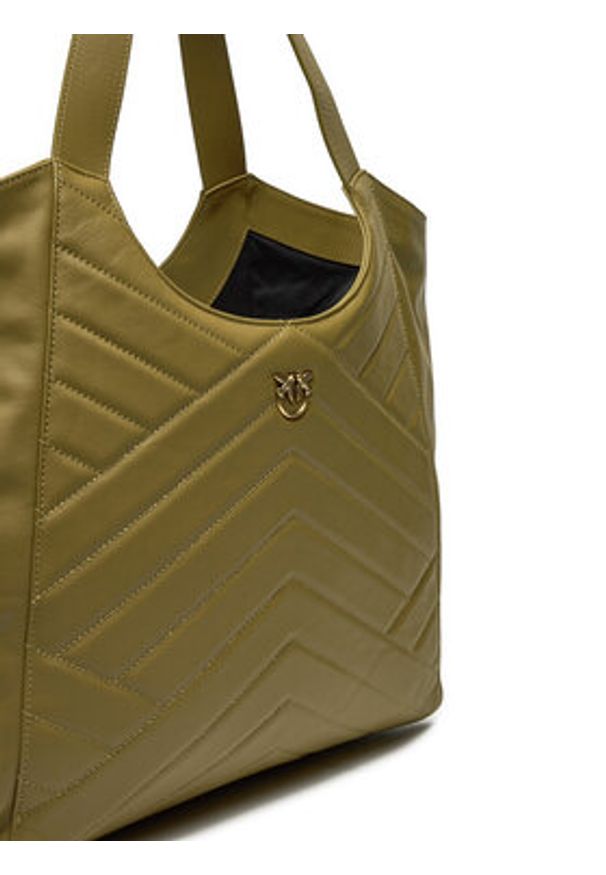 Pinko - PINKO Torebka Tote Bag Puzzle 104536 A29Y V68Q Zielony. Kolor: zielony. Materiał: skórzane