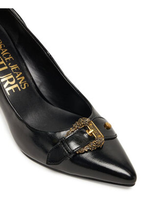Versace Jeans Couture Szpilki 79VA3S56 ZSC35 Czarny. Kolor: czarny. Materiał: skóra. Obcas: na szpilce