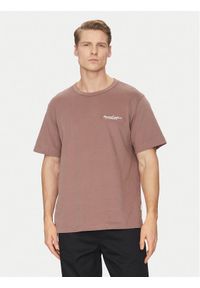 Jack & Jones - Jack&Jones T-Shirt Boston 12272968 Brązowy Relaxed Fit. Kolor: brązowy. Materiał: bawełna