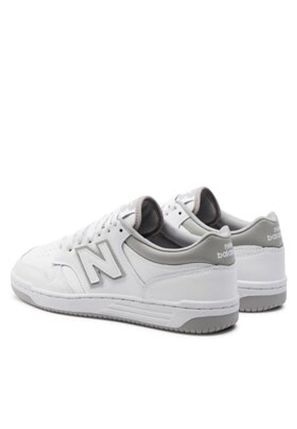 New Balance Sneakersy BB480LGM Biały. Kolor: biały. Materiał: skóra