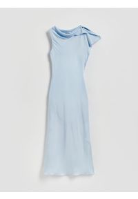 Reserved - Sukienka z wiskozy - jasnoniebieski. Kolor: niebieski. Materiał: wiskoza #1