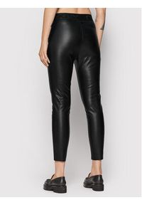 DKNY Spodnie z imitacji skóry P1RKXGIJ Czarny Slim Fit. Kolor: czarny. Materiał: skóra #3