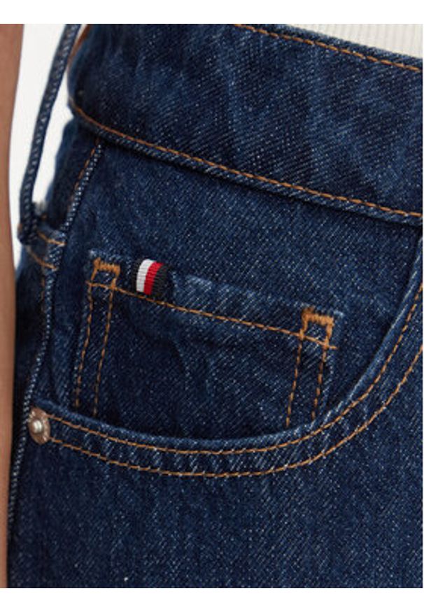 TOMMY HILFIGER - Tommy Hilfiger Spódnica jeansowa WW0WW44390 Granatowy Regular Fit. Kolor: niebieski. Materiał: bawełna