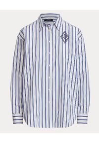 Lauren Ralph Lauren - LAUREN BY RALPH LAUREN - Bawełniana koszula w paski Relaxed Fit. Kolor: biały. Materiał: bawełna. Długość rękawa: długi rękaw. Długość: długie. Wzór: paski. Styl: klasyczny #2