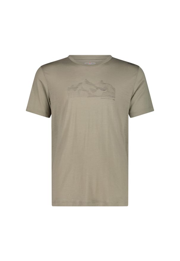 Koszulka merino męska CMP Neil T-Shirt. Kolor: brązowy