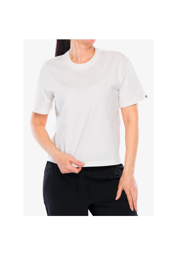 MONS ROYALE - Koszulka bawełniana damska Mons Royale Yonder Merino Organic Cotton T-Shirt. Kolor: biały. Materiał: bawełna