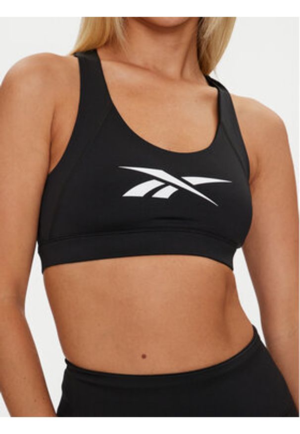 Reebok Biustonosz top Train BL Bra 100075674 Czarny Slim Fit. Kolor: czarny. Materiał: syntetyk