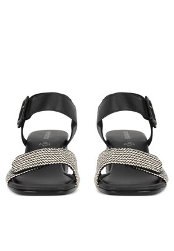 Remonte Sandały D1K51-03 Czarny. Kolor: czarny. Materiał: skóra