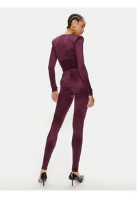 Elisabetta Franchi Kombinezon TU-019-46E2 Bordowy Slim Fit. Kolor: czerwony. Materiał: syntetyk #2