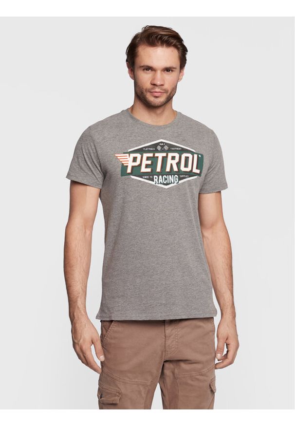 Petrol Industries T-Shirt M-3020-TSR600 Szary Regular Fit. Kolor: szary. Materiał: bawełna