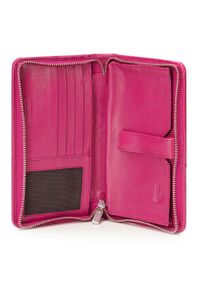Wittchen - Damski portfel skórzany z kieszenią na telefon różowy. Kolor: różowy. Materiał: skóra #5