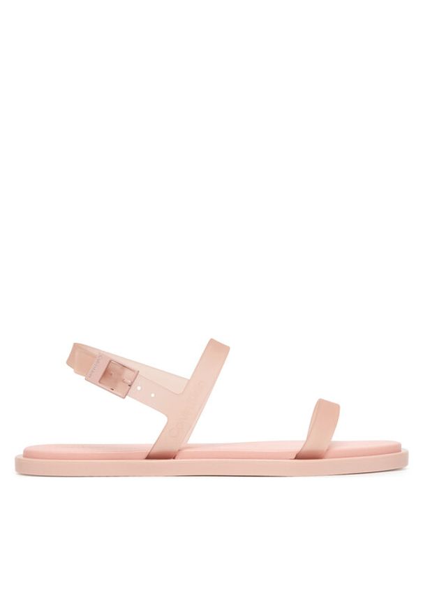 Calvin Klein Sandały Jelly Sandal Sling Mat Tran Tpu HW0HW02969 Beżowy. Kolor: beżowy. Materiał: syntetyk