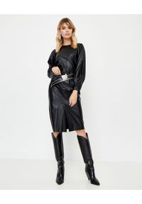 ISABEL MARANT - Czarna sukienka Drea. Kolor: czarny. Materiał: dresówka, materiał. Długość rękawa: długi rękaw. Styl: klasyczny #2